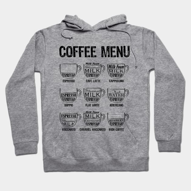 Coffee Menu 1 Hoodie by Blade Runner Thoughts